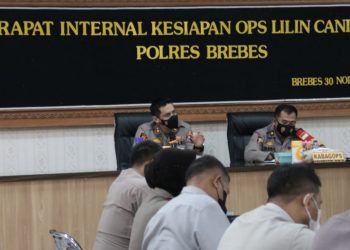 Libur Nataru Kapolres Brebes : Diteksi dini gangguan kamtibmas dan penyebaran Virus Covid-19