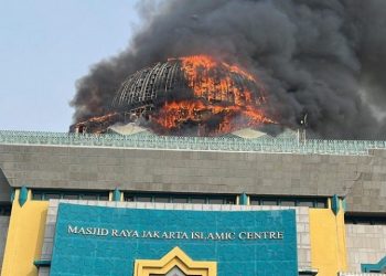 Kubah Masjid JIC Terbakar, Kerugian Capai Rp 1 M