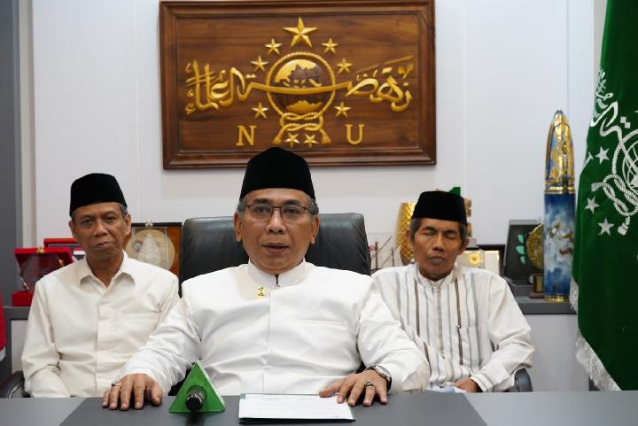 Ketua Umum Pengurus Besar Nahdlatul Ulama (PBNU) KH Yahya Cholil Staquf atau Gus Yahya menyampaikan selamat menunaikan ibadah puasa di bulan Ramadhan 1444 H. Foto: PBNU