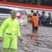 Banjir di Sejumlah Titik di Jakarta, Polantas Berjibaku Atur Lalin